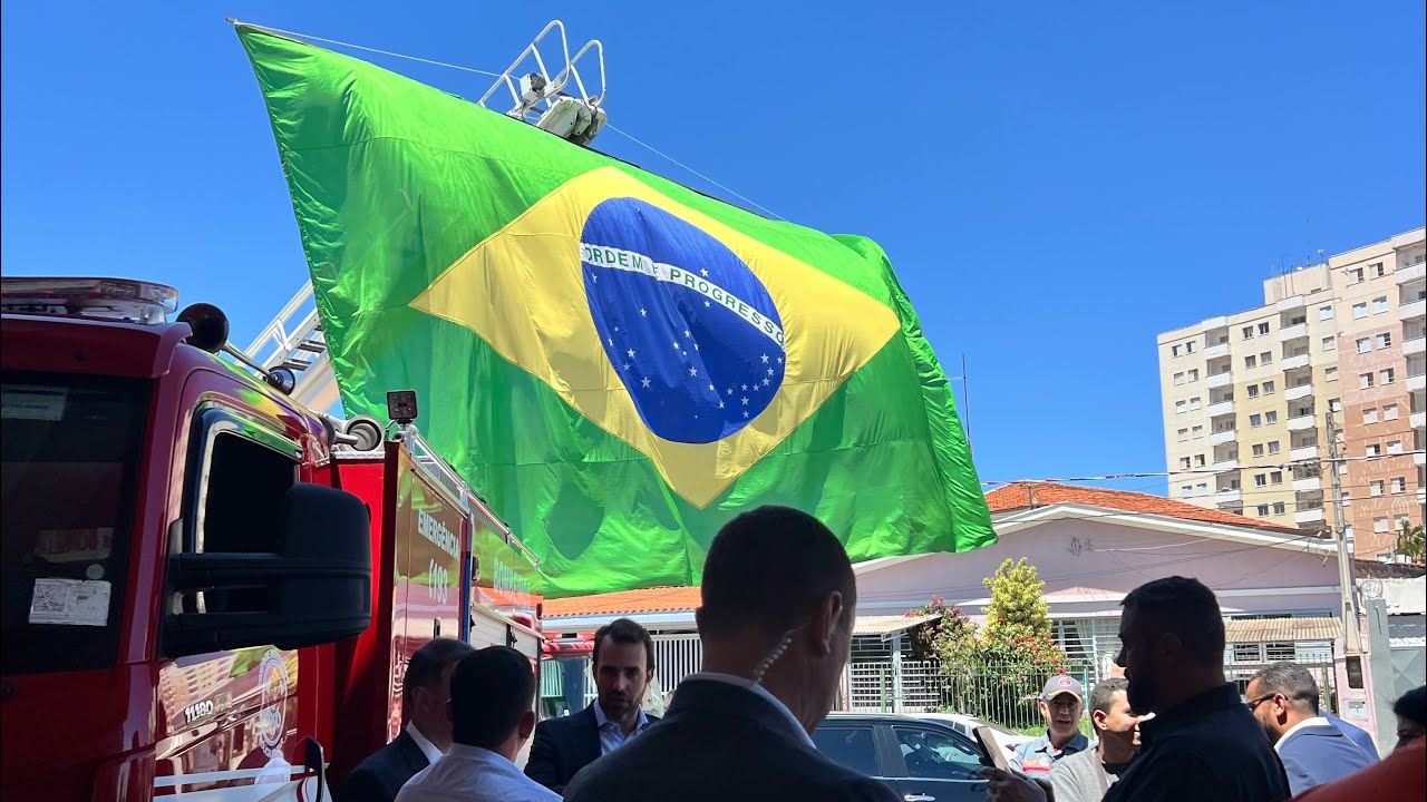HINO NACIONAL EXECUTADO DURANTE REINAUGURAÇÃO ESTAÇÃO BOMBEIROS JD. LAGO EM CAMPINAS -SP