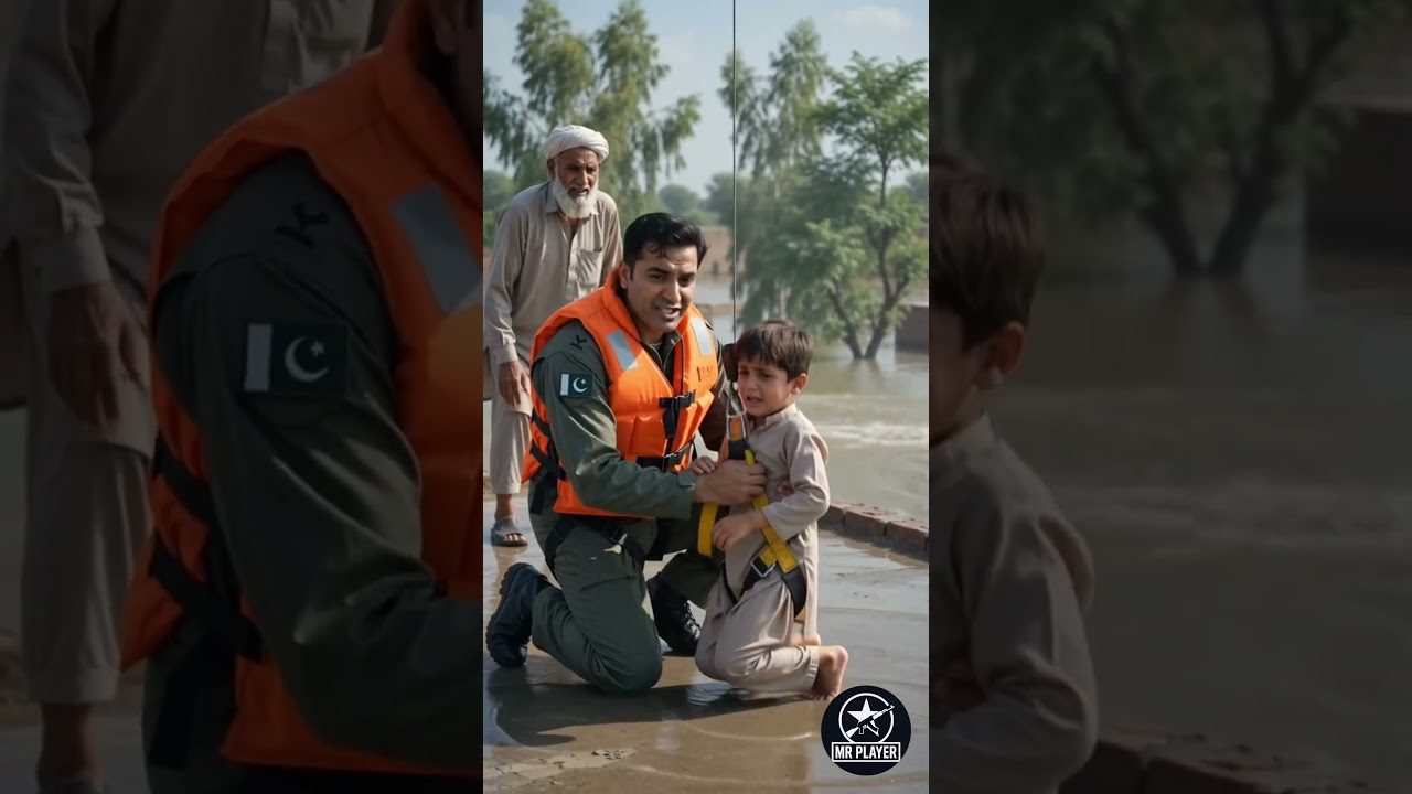 Pakistani Military Helicopter Flood Rescue | Brave Rescue Mission in Pakistan 🇵🇰 #shorts