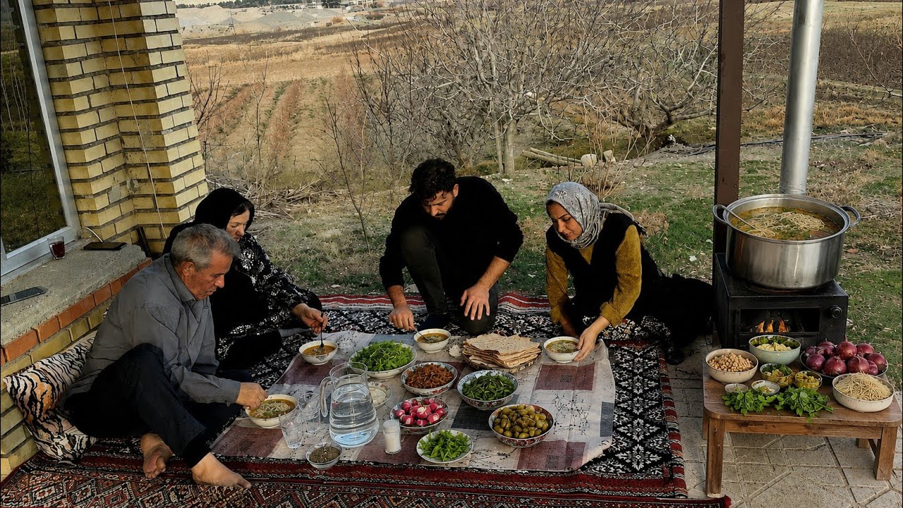 A Delightful Experience of Rural Life: Local Fruit Ash Reshteh