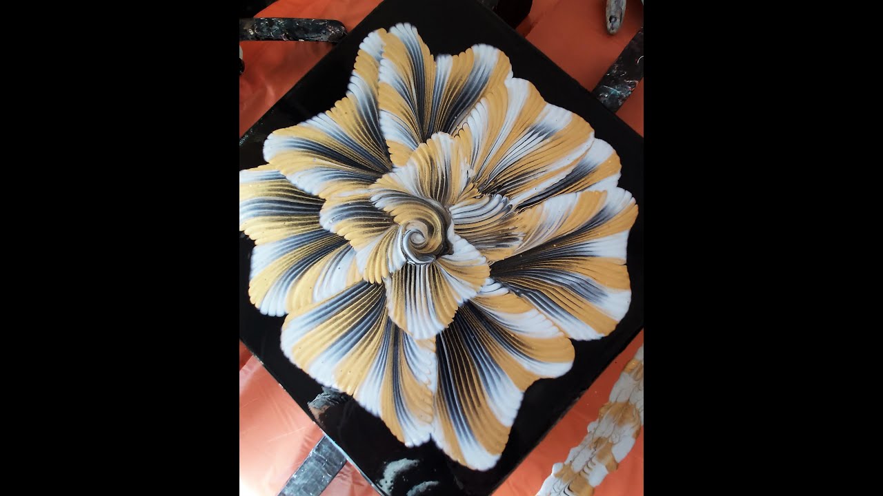 302 AMAZING CHAIN PULL #AcrylicPouring #chainpulltechnique