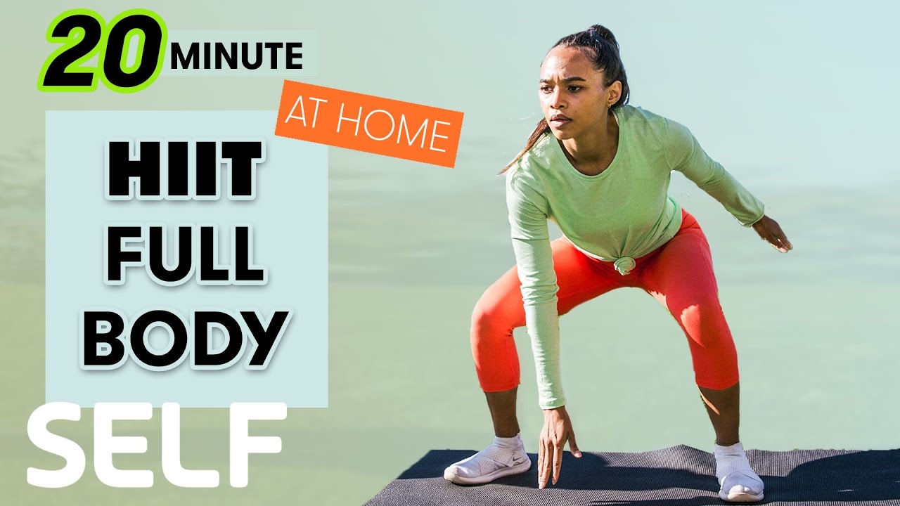 20-Minute HIIT Full-Body Workout with Cool Down - No Equipment at Home | Sweat with SELF