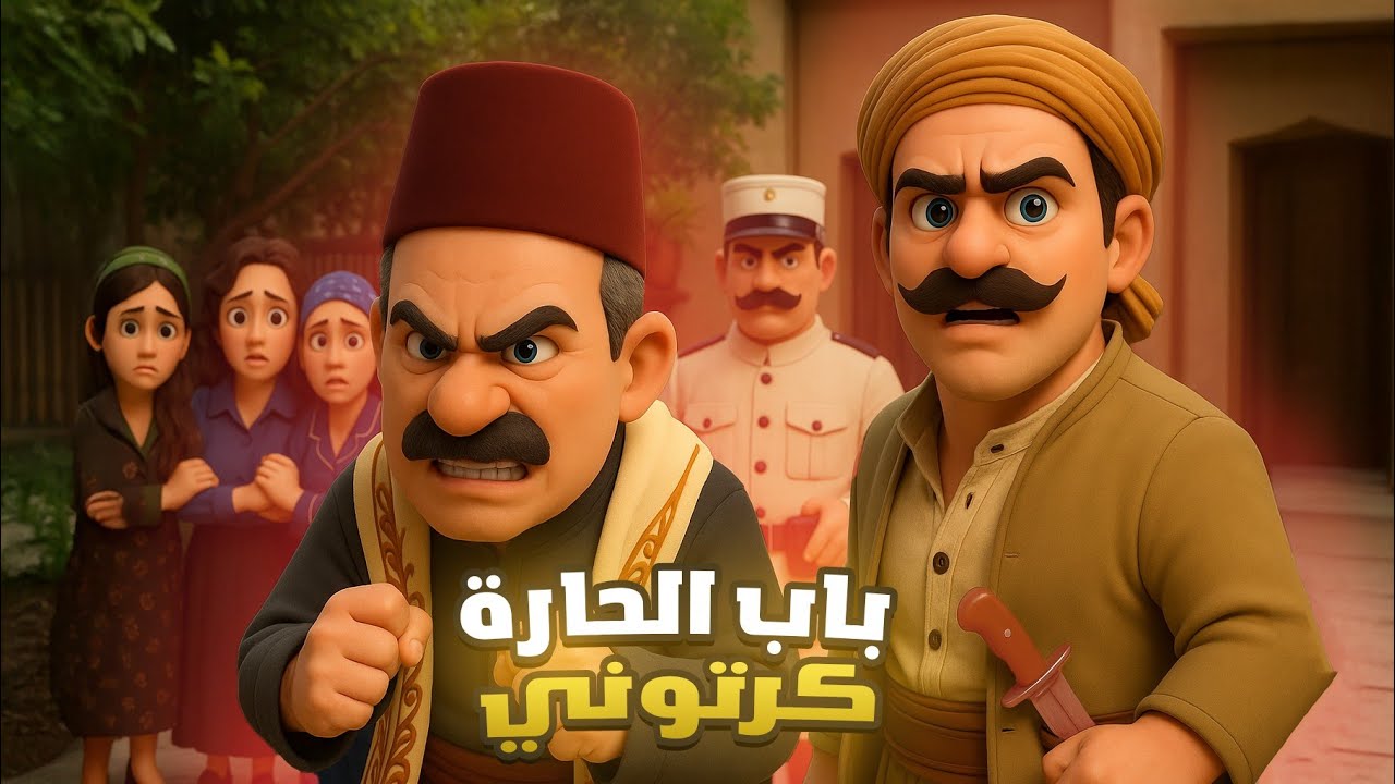 استمتع بـ 7 دقائق من مسلسل باب الحارة كرتوني الان 😱😍 #باب_الحارة