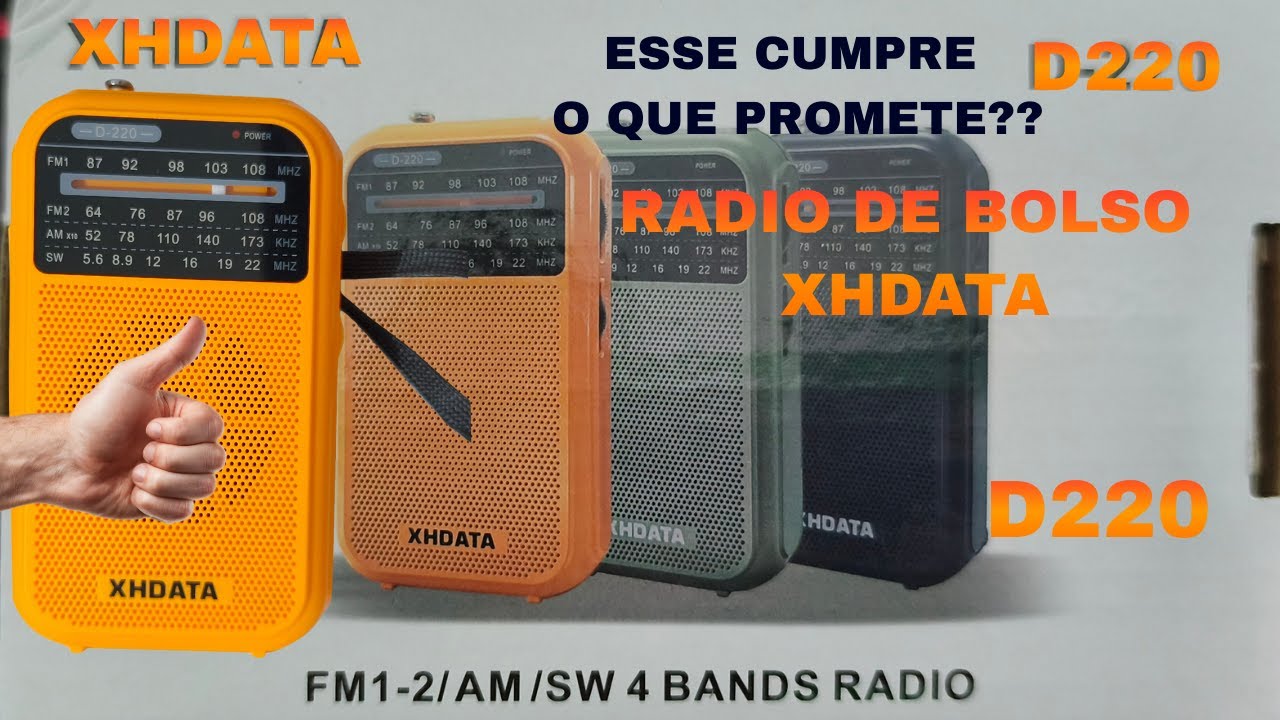 Veja o melhor Radinho de bolso XHDATA-D220 AM/FM/OM/SW Radio de bolso XHDTA com certeza é o melhor!!