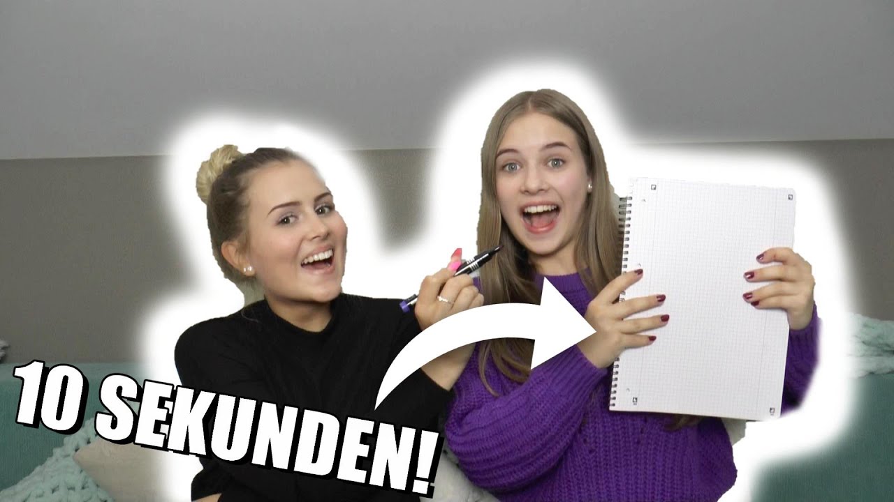 YOUTUBER in 10 SEKUNDEN MALEN mit SCHWESTER! || DAILY VLOG 38