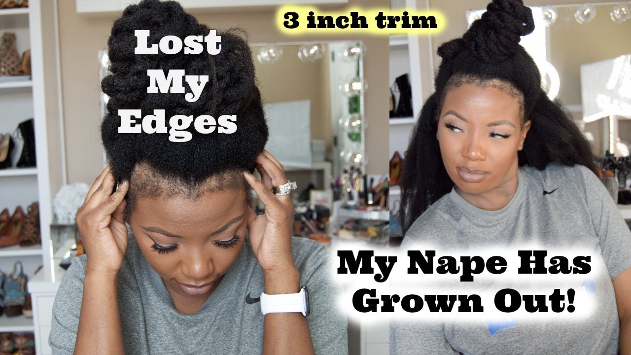 LOST MY EDGES, My Nape Grew Out, Cutting Inches| What Lies Beneath the Weave