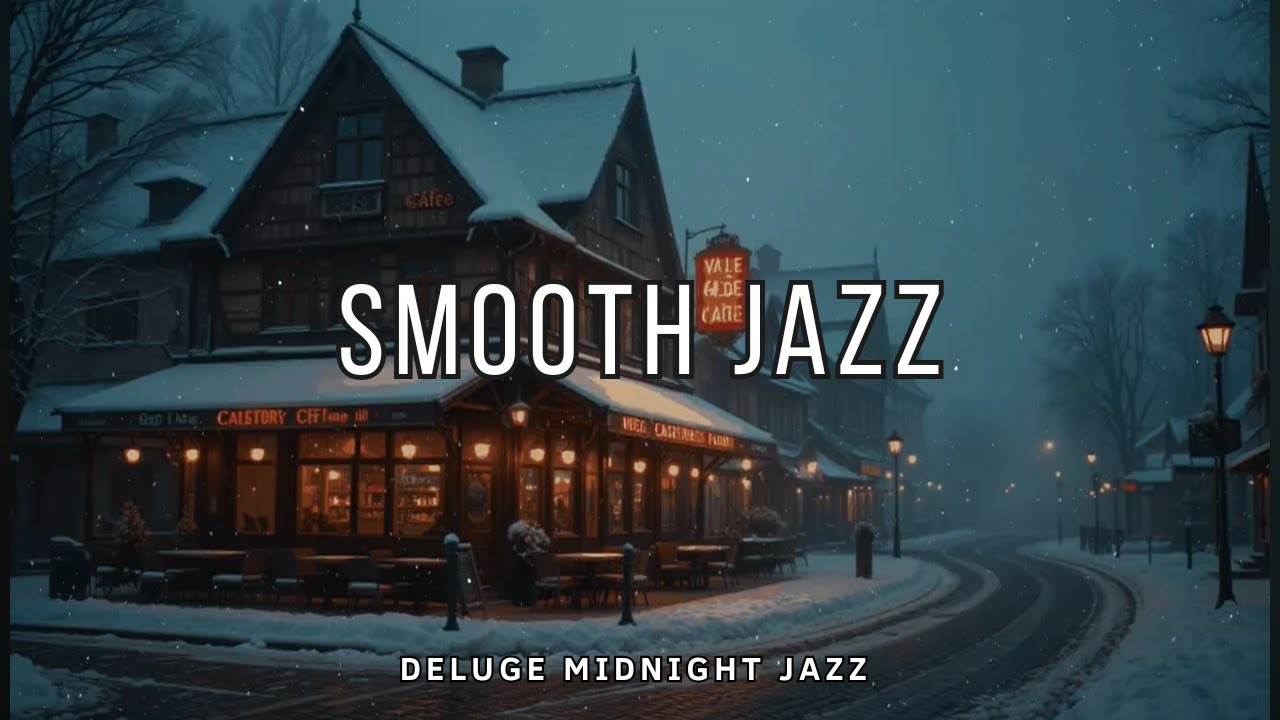 3 Hours of Smooth Jazz ❄️ Snowy Café Night for Work & Focus