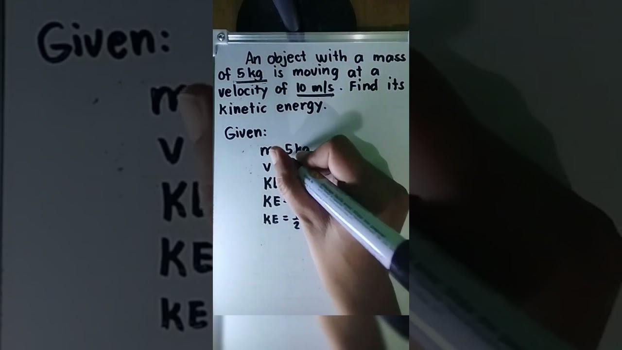 How to compute the kinetic energy of an object.#grade8science #kineticenergy #solvekineticenergy