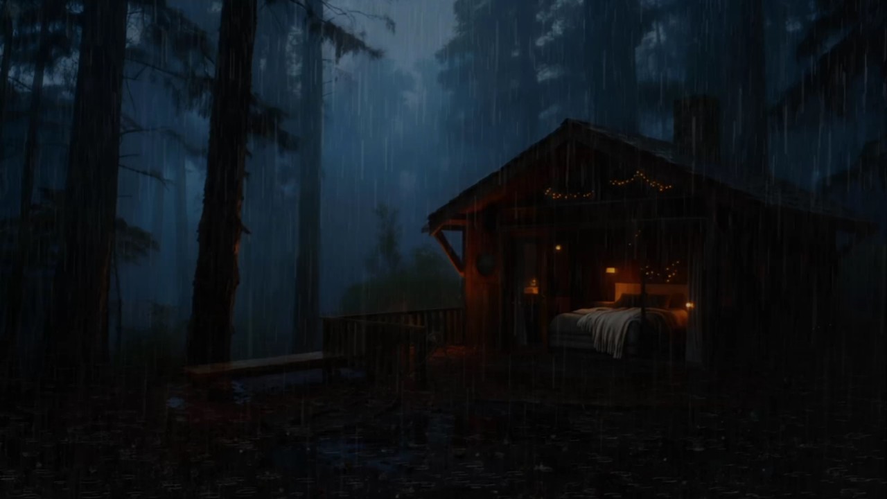 Spring Garden Rain at Night 🌧 Soothing Rain Sounds for Sleeping