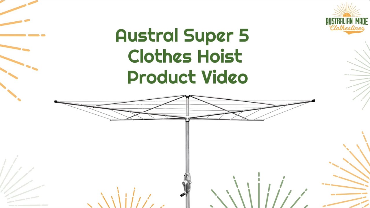 Austral Super 5 Clothes Hoist Product Video - Australian Made Clothesline