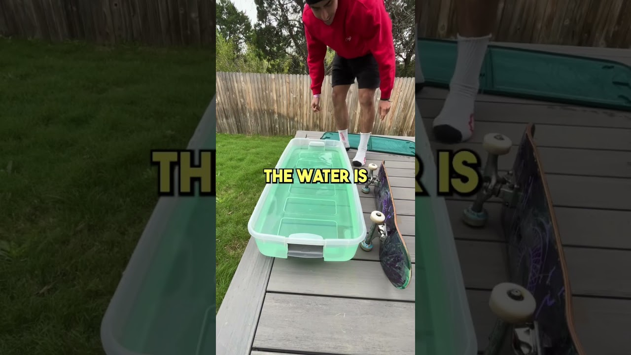 Putting my skateboard in WATER for 24 HOUR! | #skateboardingisfun