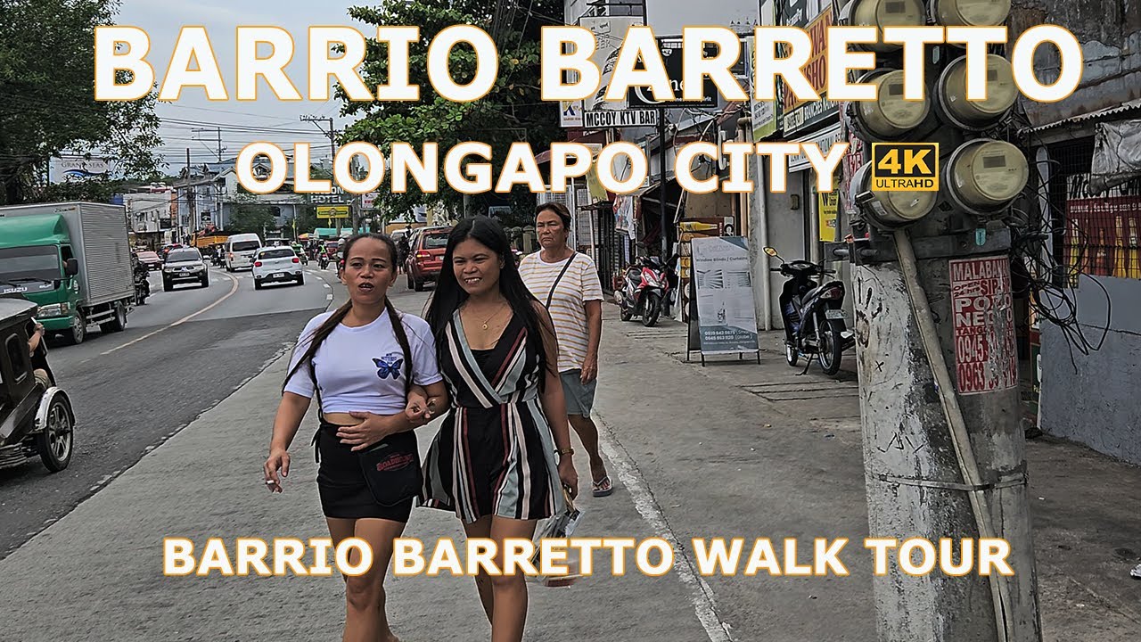 BARRIO BARRETTO OLONGAPO CITY WALK TOUR [4K HDR]