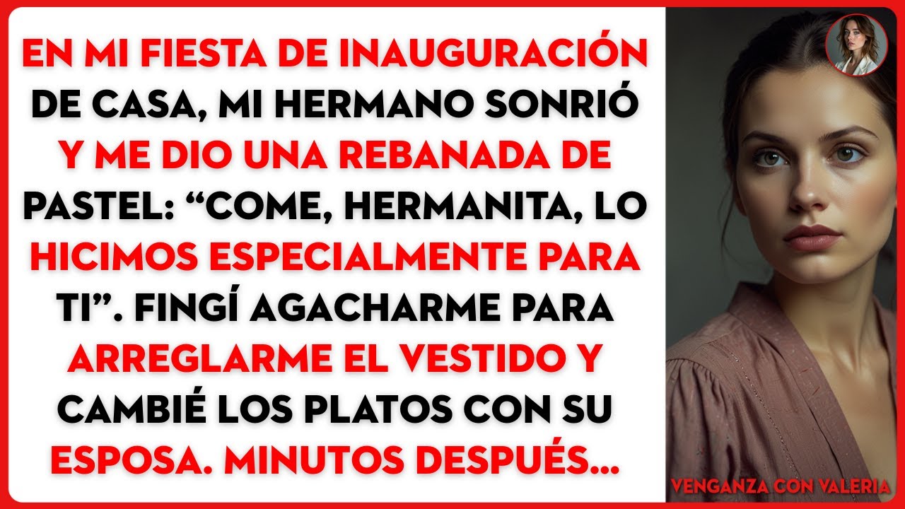 En mi fiesta de inauguración de casa, mi hermano sonrió y me dio una rebanada de pastel: “Come,...