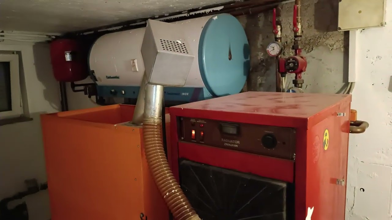 1991 Radijator Zrenjanin Oil Boiler modded with Ferroli P7 pellet burner - last days