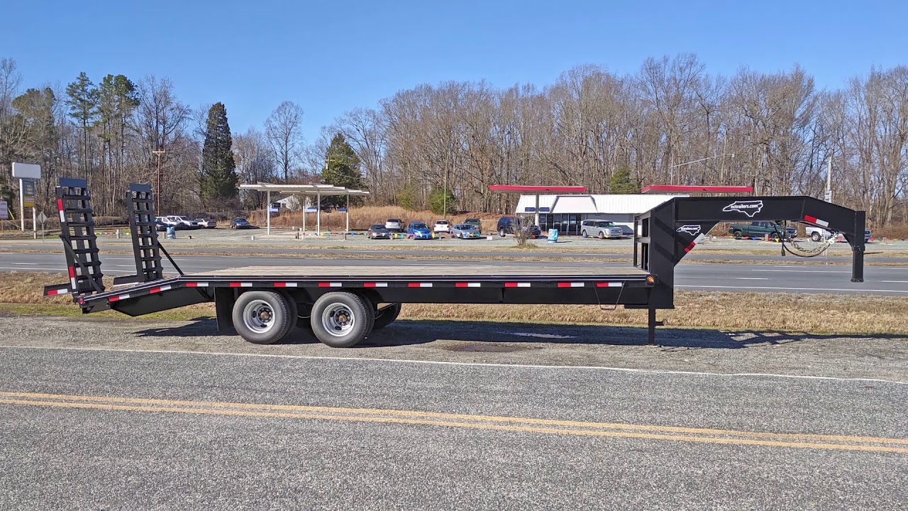 Quality 102x25 (20+5) 22.5K Tandem Dual Gooseneck Equipment Trailer