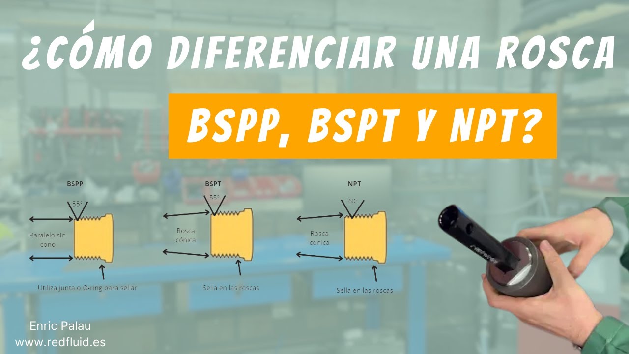 ¿Cómo diferenciar una rosca BSPP, BSPT y NPT?