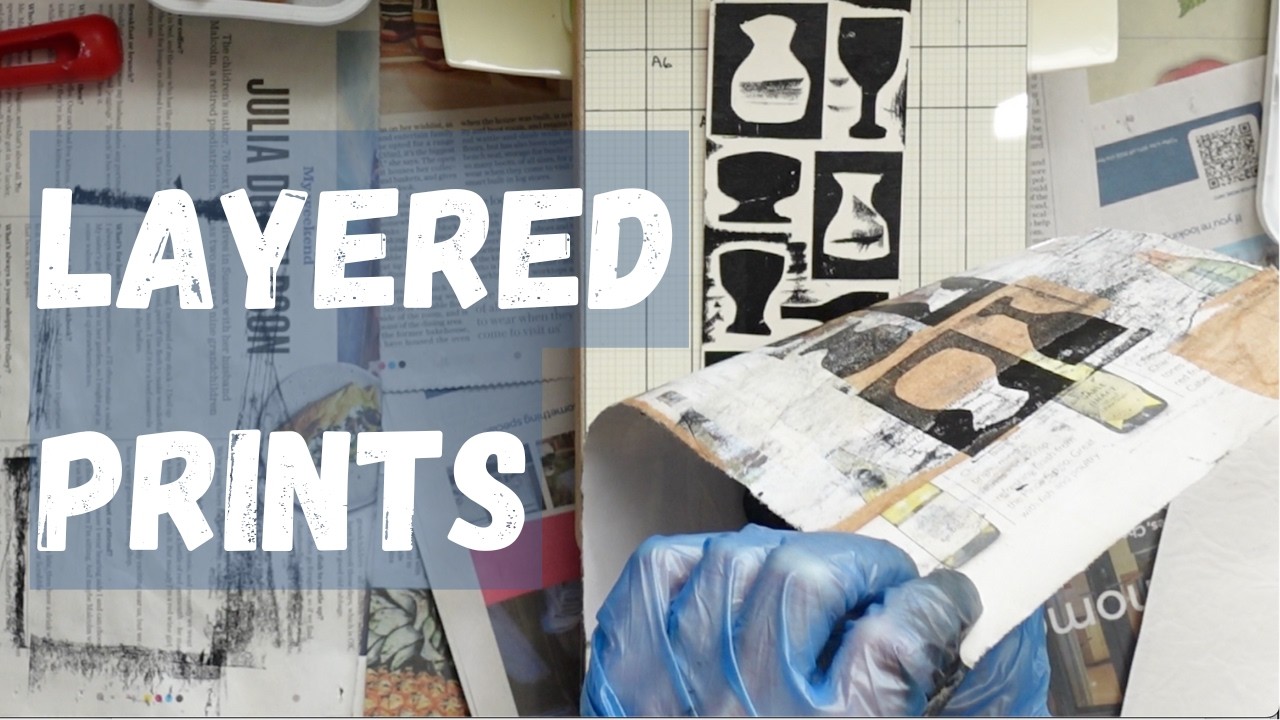 Layered Prints on Found Paper | Obscured Text & Ghost Images