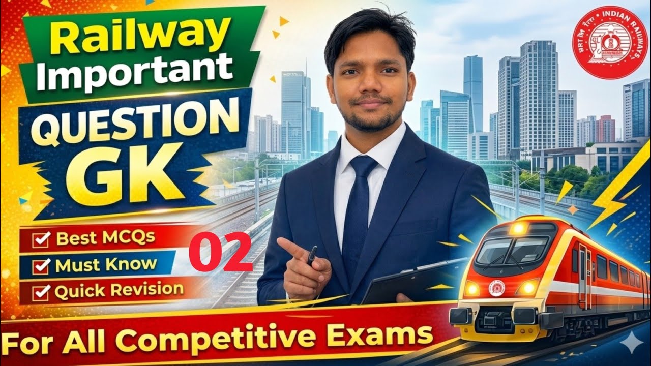 RRB NTPC/GROUP-D/ALP 2026| STATIC GK TOP MCQ for Railway Exam|GK GS |TOP Expected Question| gktricky