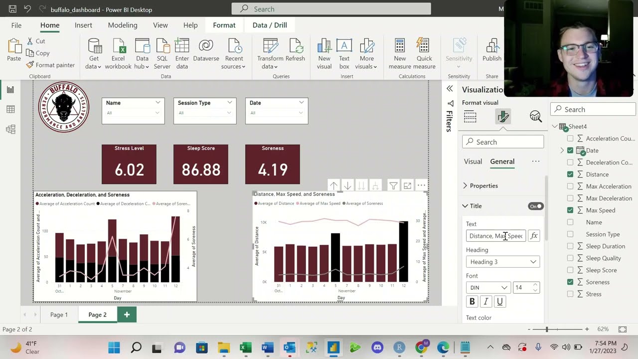 Power BI Tutorial for Sports Science