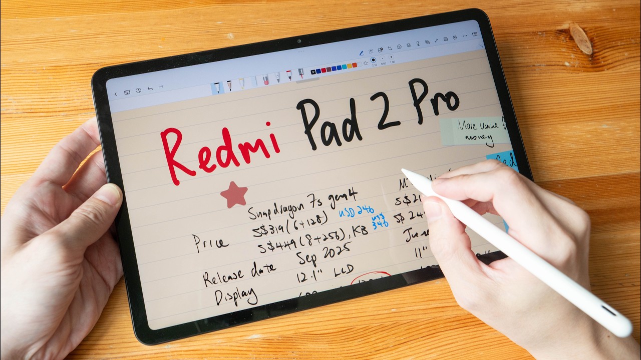 Redmi Pad 2 Pro для создания заметок и рукописного ввода: достаточно хорош