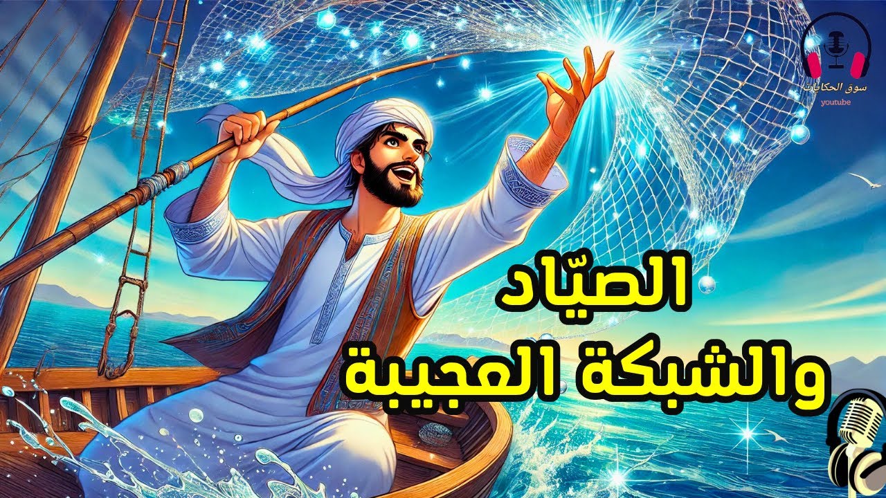 قصة الصياد والشبكة العجيبة، من القصص الخيالية المعبرة قبل النوم، ضع السماعات واستمع، سوق الحكايات
