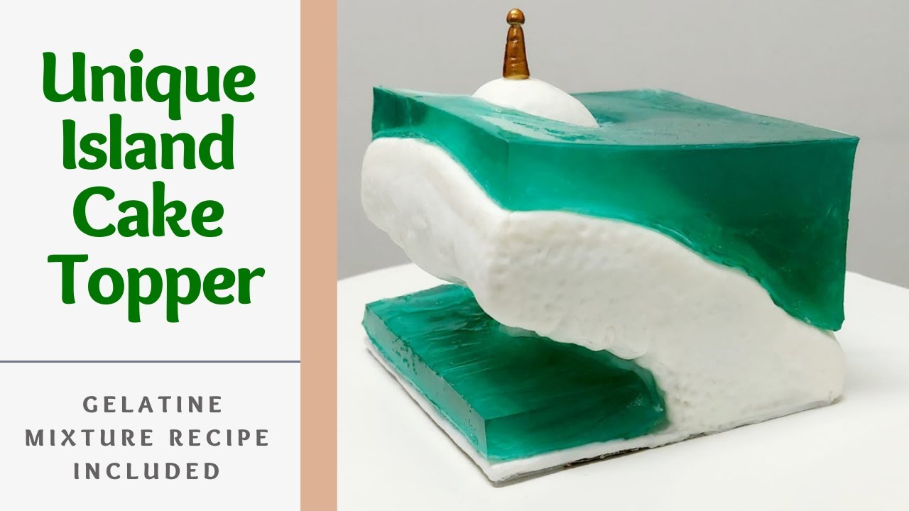 Island Cake Topper | Wave cave cake design | Ocean Cake Topper | Cave Island Cake
