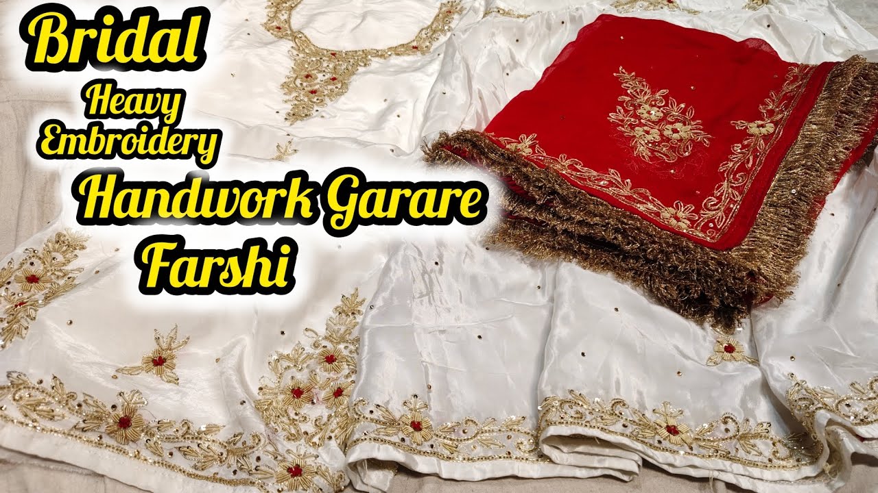 Handwork Garara Bridal Farshi Heavy Embroidery ❣️