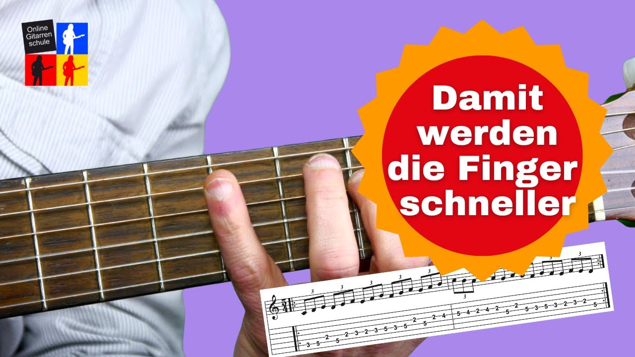 Schneller Umgreifen: einfache Tonleiter-Übung für bewegliche Finger