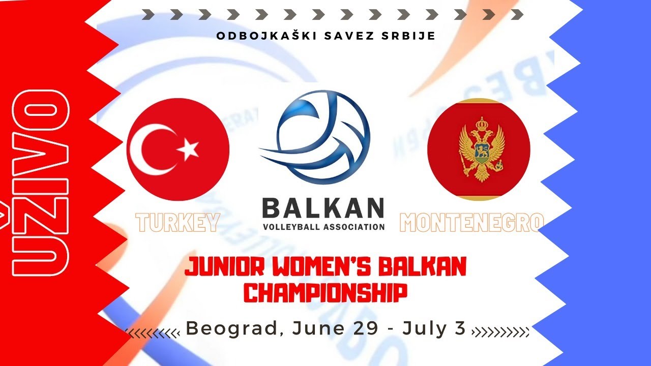 Junior Women`s Balkan Championship, Beograd: Turkey - Montenegro 3:1