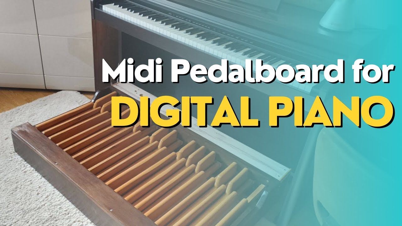Midi pedalboard for digital piano