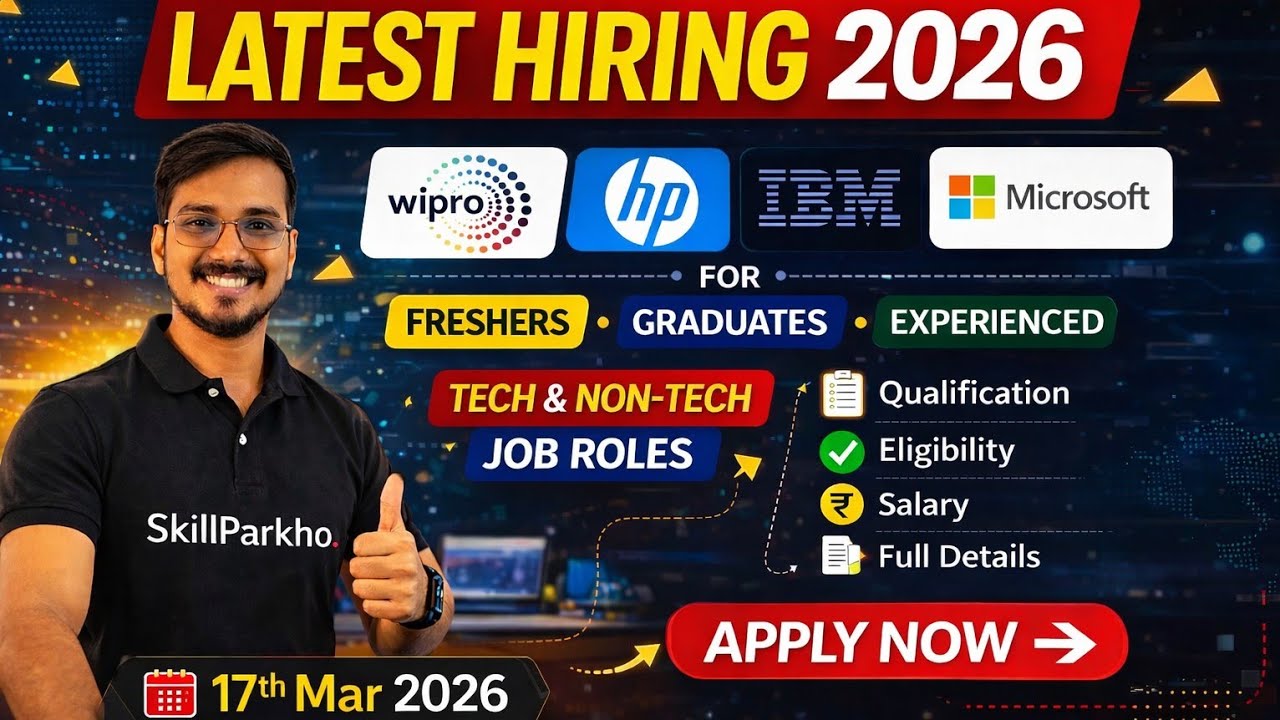 Wipro, IBM, HP, Microsoft, Wells Fargo |Latest IT Jobs & Internships 2026 | Apply Now |