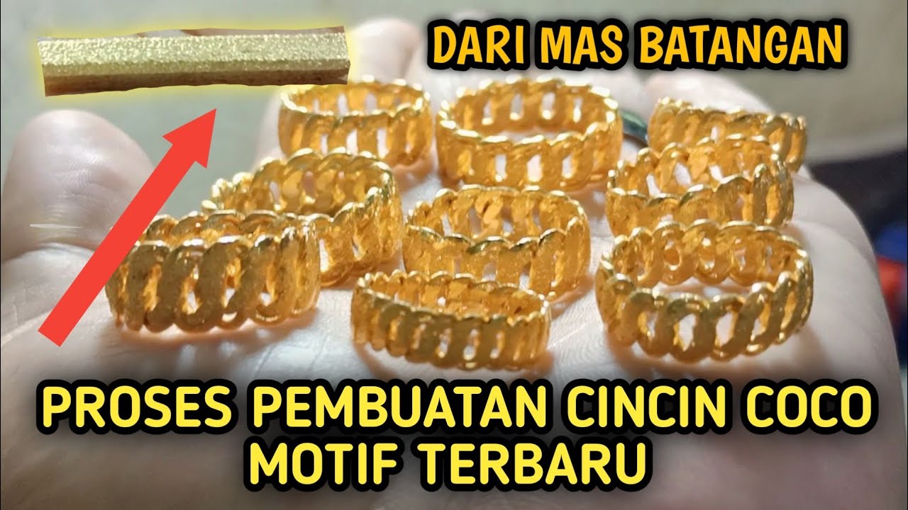 PROSES PEMBUATAN CINCIN COCO MOTIF TERBARU