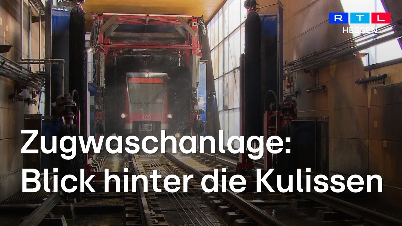 In Frankfurt steht eine der größten Ganzzugwaschanlagen Deutschlands