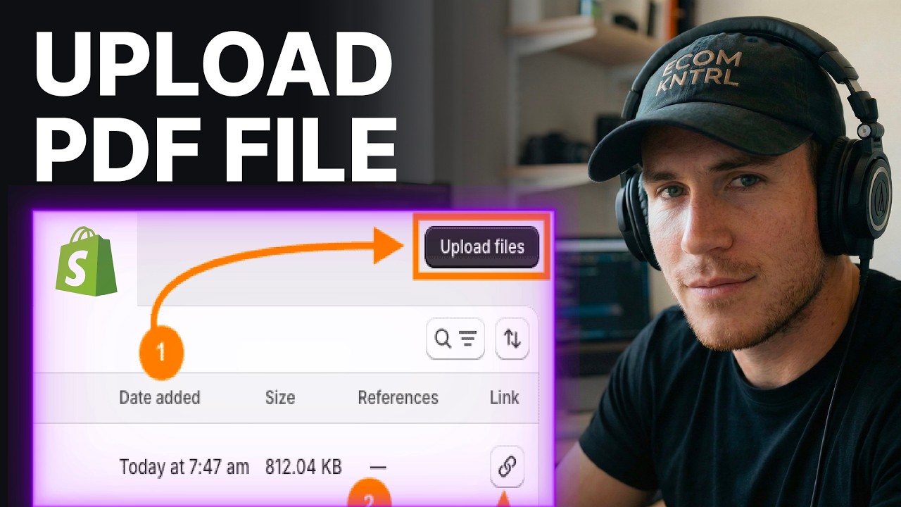 How To Upload PDF File To Shopify Store (2026) | Files Settings
