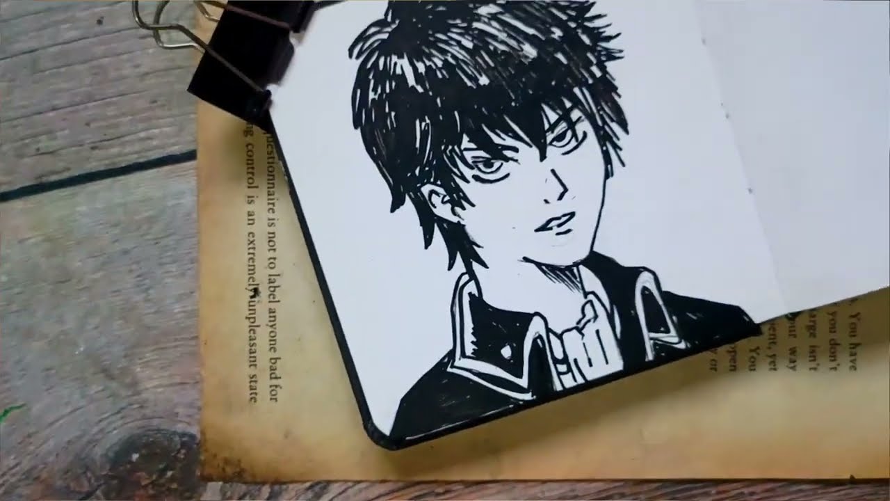 Drawing Toushirou Hijikata 🔥 | Gintama Manga Ink Illustration Speed Paint | Hijikata of Shinsengumi