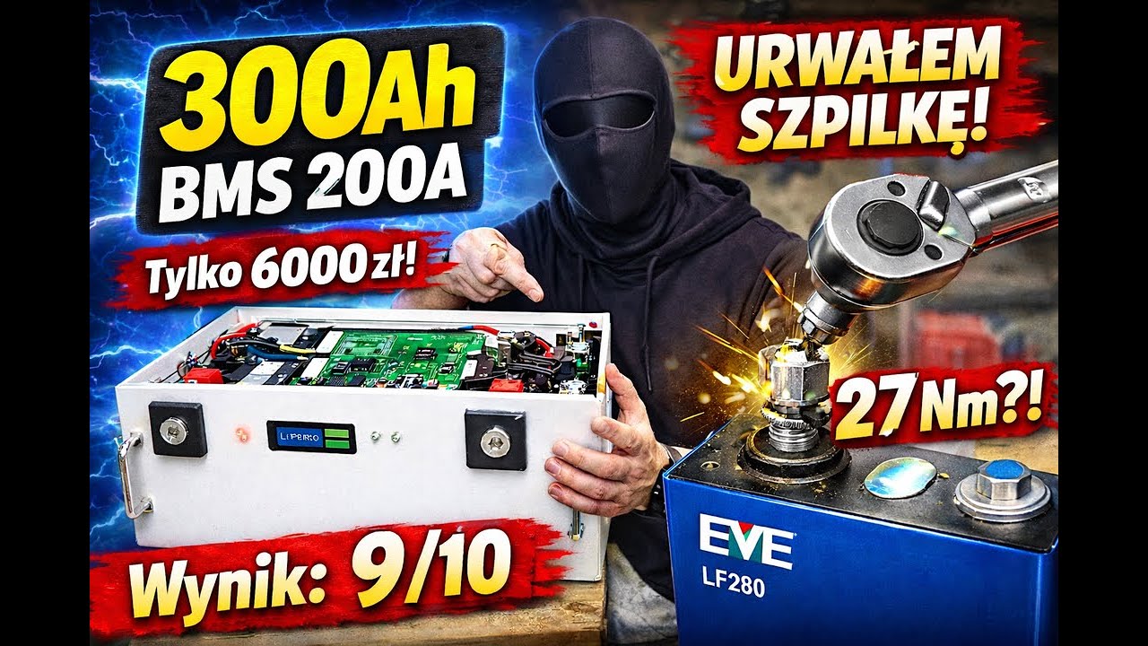 Urywamy szpilkę Ogniwa LiFePo4 EVE oraz sprawdzamy magazyn energii 314Ah za 6.000zł z PL