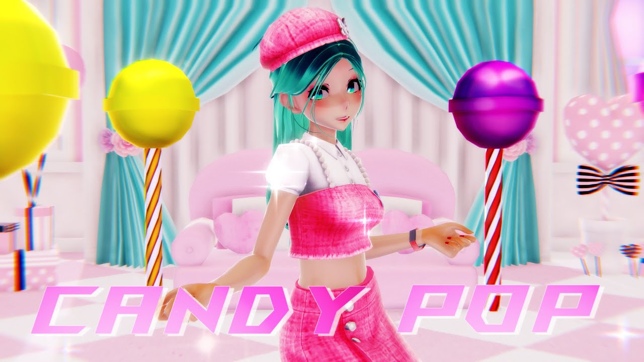 ≡MMD≡ Hatsune Miku - Candy pop / Twice [4KUHD60FPS][Eng sub]