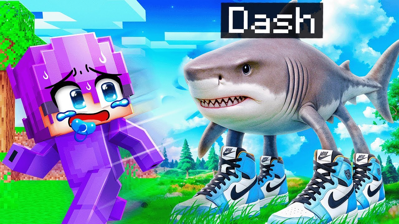 Using TRALALERO TRALALA To Troll Baby Dash in Minecraft!