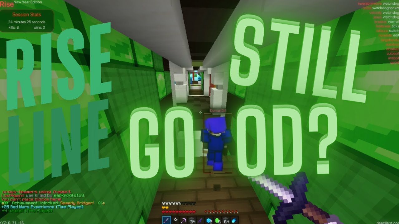 Rise client still has competitive bypasses? (ft. Rise client on Hypixel)