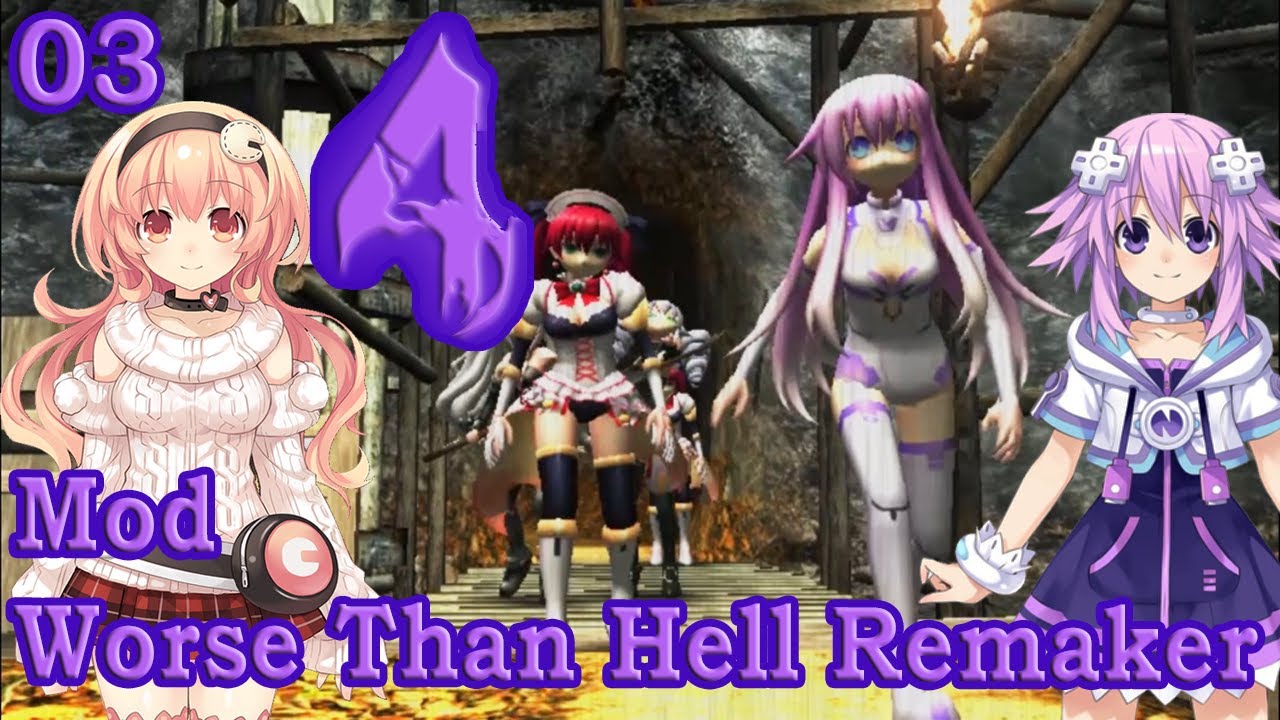 Resident Evil 4 Anime World - Mod Worse Than Hell Remaker - #03 - Compa e Neptune