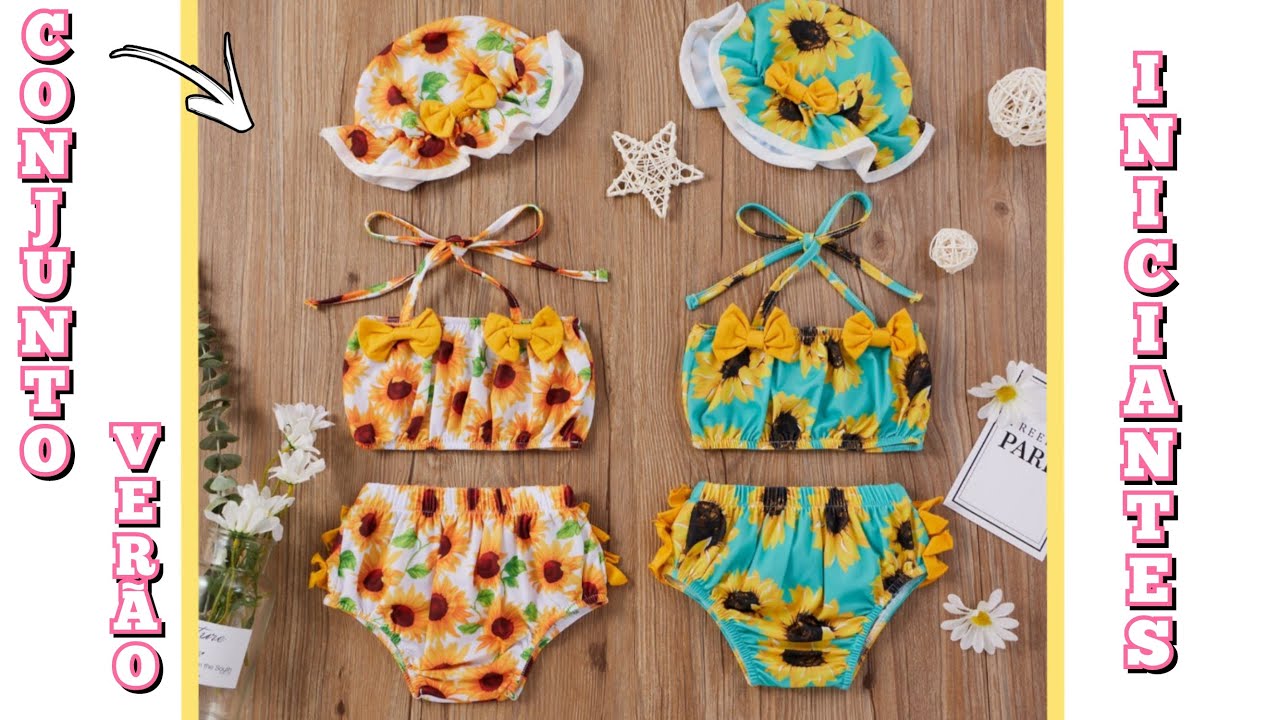 Como fazer Bunda Rica e Top Infantil Verão - Passo a passo para iniciantes
