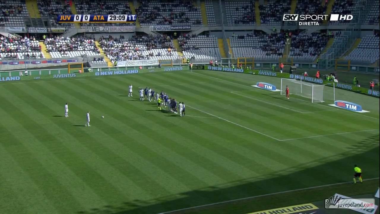 Del Piero Free Kick Against Atalanta HD