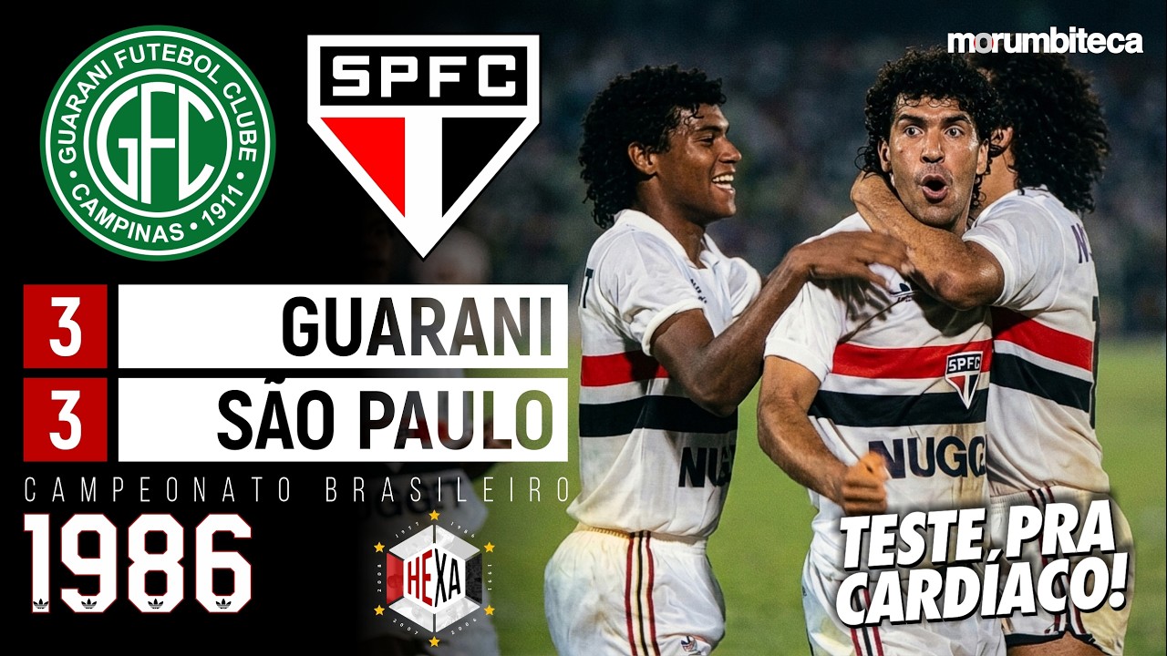 Guarani 3x3 São Paulo - 1986 - A MAIOR FINAL DA HISTÓRIA DO BRASILEIRÃO!!