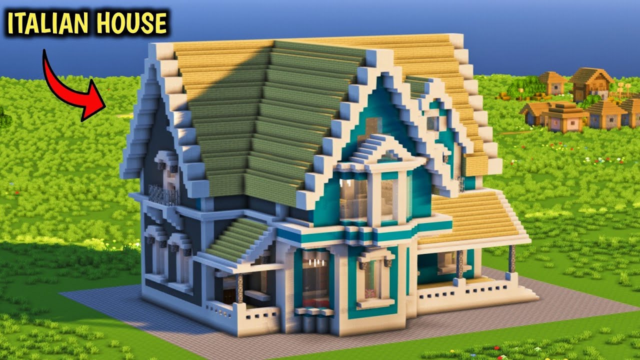 MODERN ITALIAN HOUSE || How to make modern italian house #minecraft