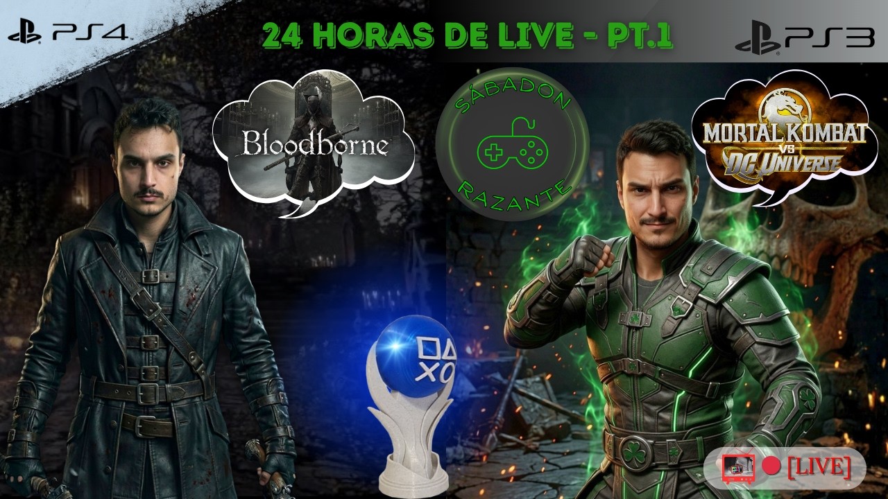 🔴 Ps4 - 24Hrs SabadONRazate🚀 Bloodborne, A CAMINHO DO FIM E MAIS TROFÉUS 🎯🏆