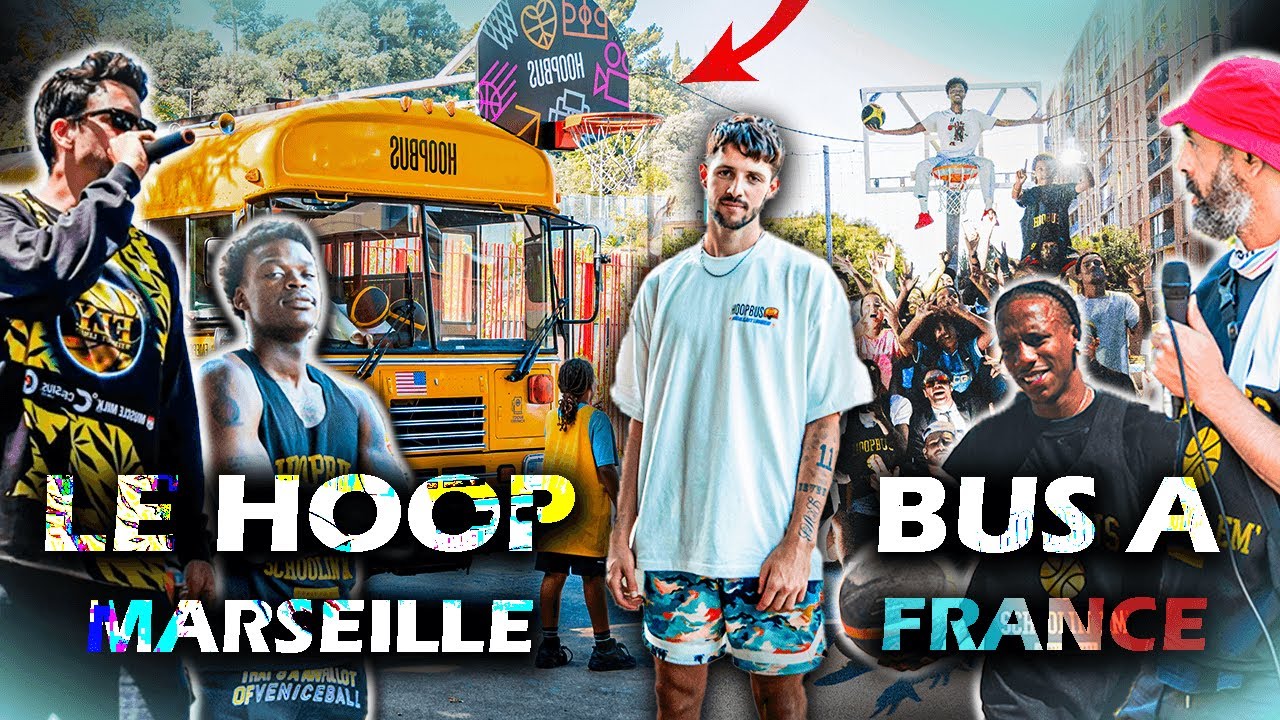 Le HOOPBUS dans Marseille avec Les influenceurs Basket ! dinguerie 🏀🔥