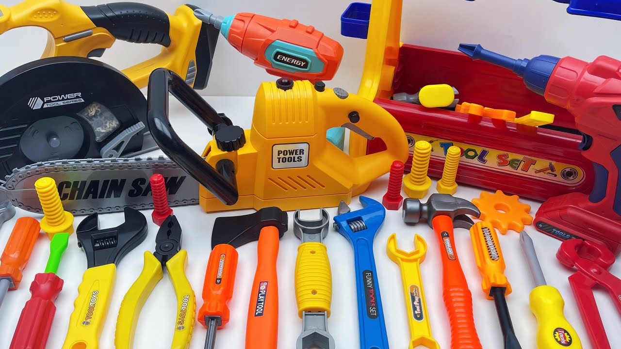12-Minute Unboxing: A collection of professional power tools, from drills to chainsaws | toy review