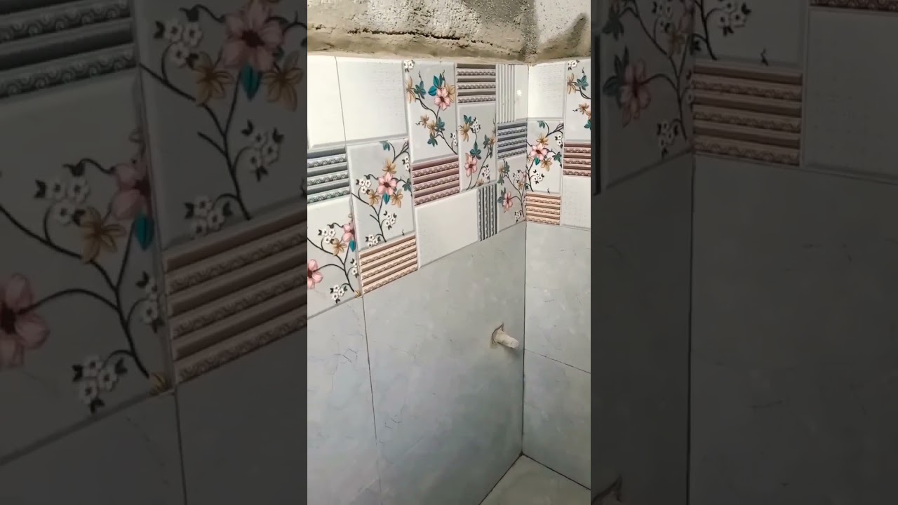 3&times;3 Toilet Bhatroom tails #subscribe #tails #design #tile