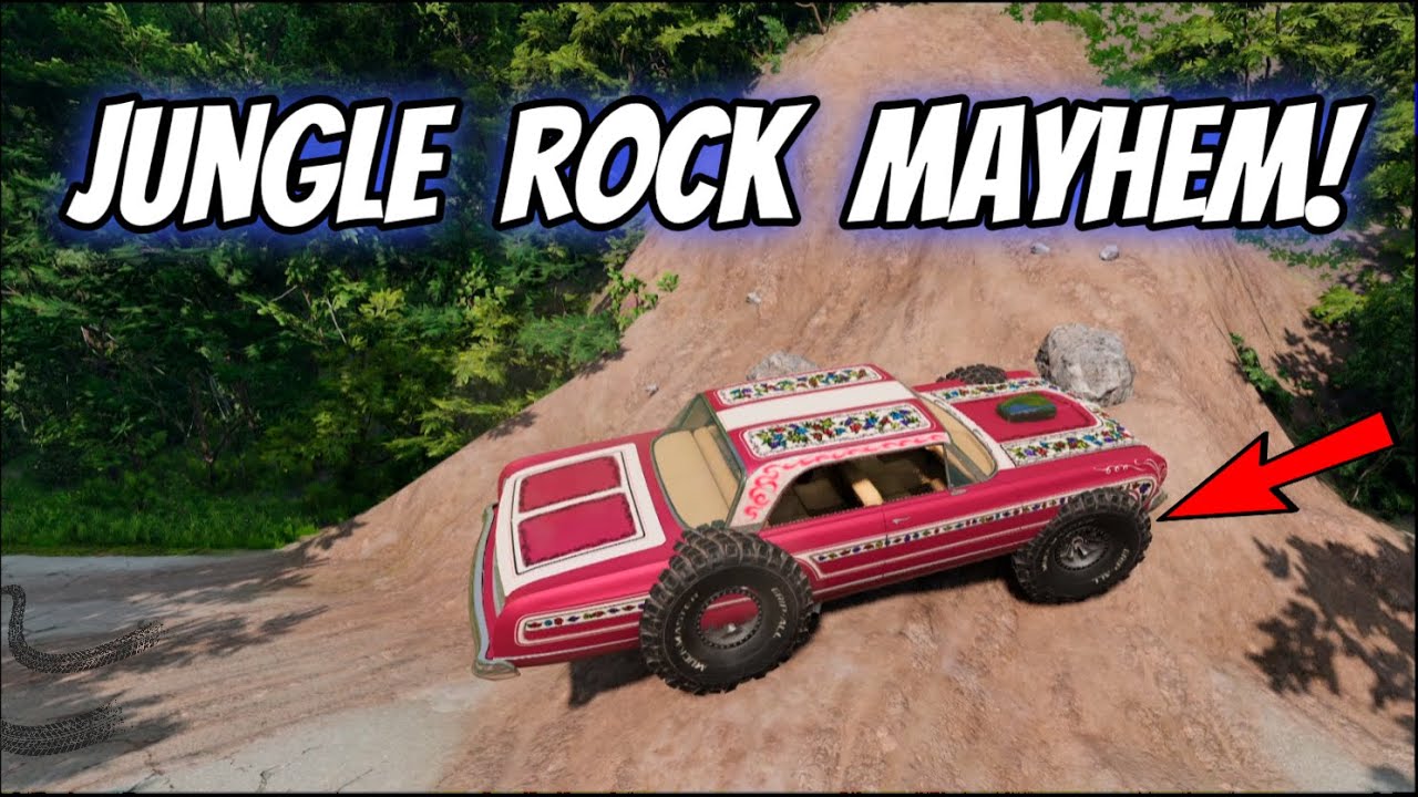 Exploring Jungle Rock Island With Custom Off-Road Builds - Beam Ng Drive
