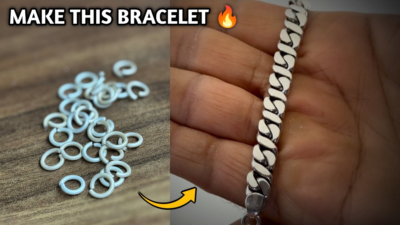Twisted Jump Ring Bracelet 🔥 Unique Silver Cuban Style | Full Process | Gold Smith Luke
