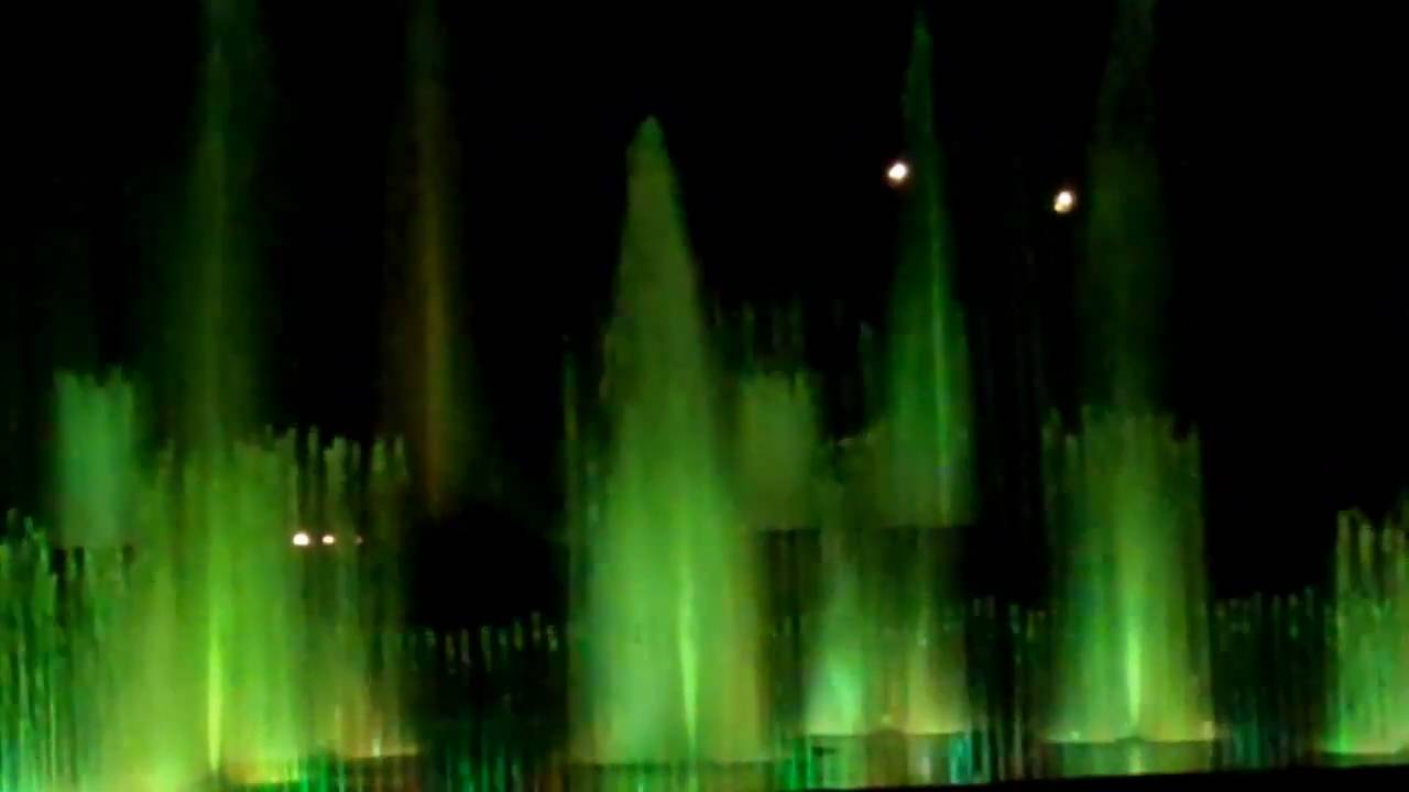Dancing Water Set to Music and Lights